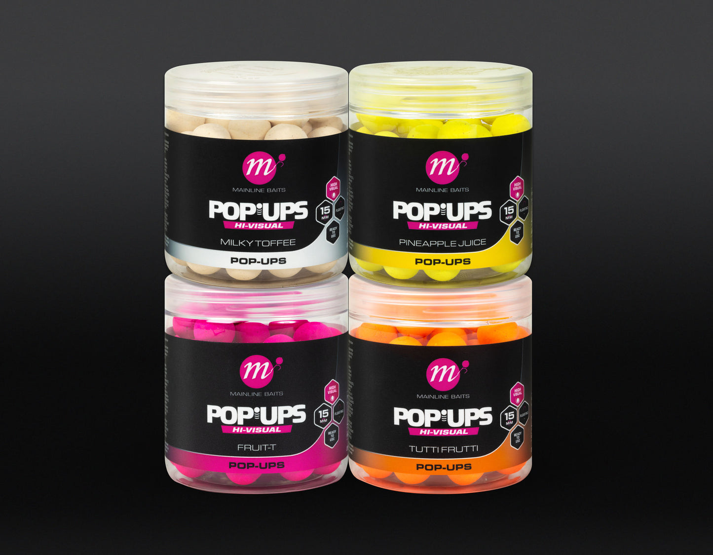 Mainline Baits Hi-Visual Mini Popups 12mm/150ml