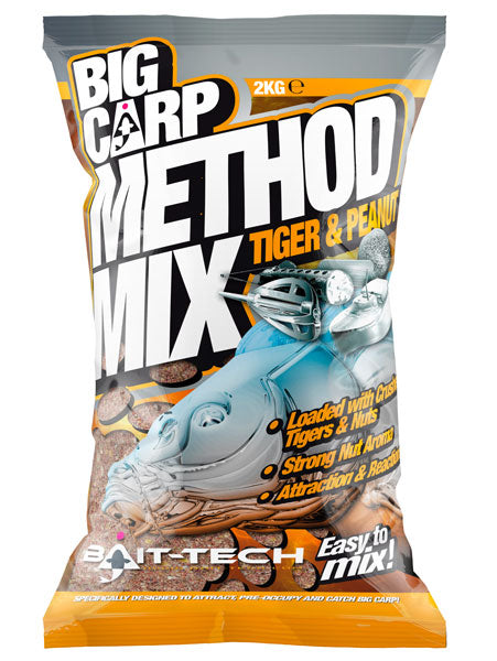 Bait-Tech Big Carp Method Mix: Tiger & Peanut (2kg)