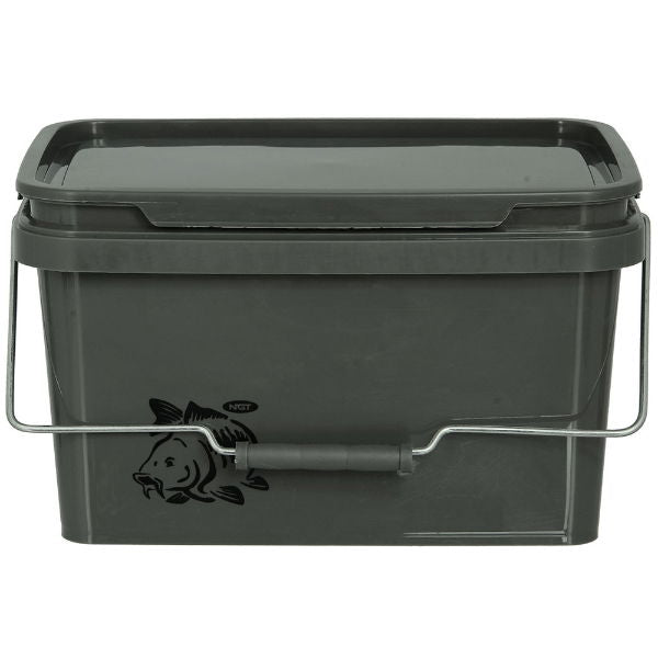 NGT 5 Litre Square Green Bucket with Metal Handle