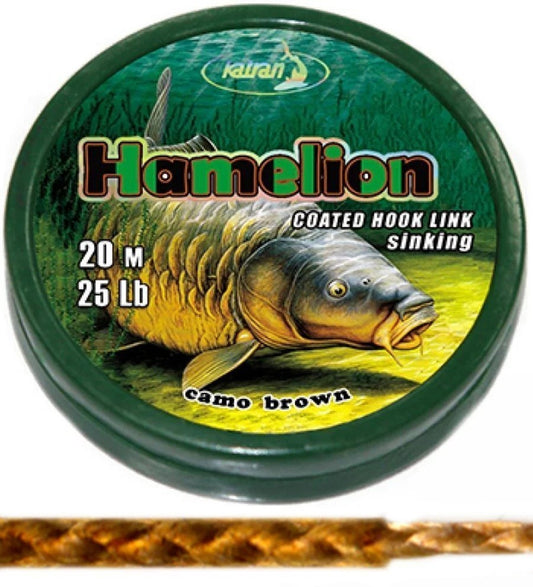 Katran Hamelion Coated Hooklink 25Lb 20m camo brown