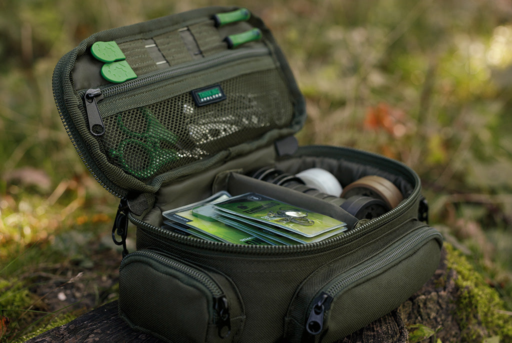 compact tackle bag Thinking Anglers Olive Compact Tackle Pouch