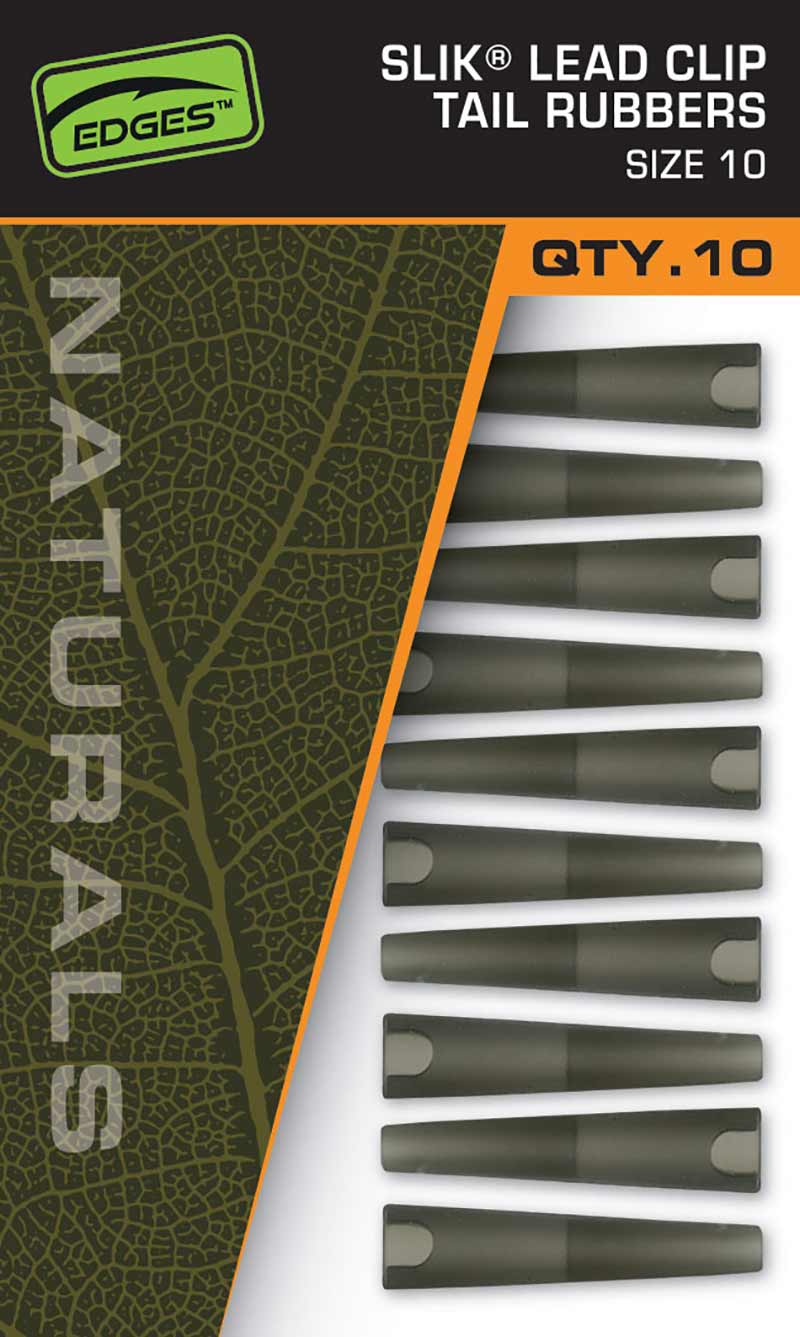 Fox Edges Naturals Size 10 Slik Lead Clip Tail Rubber