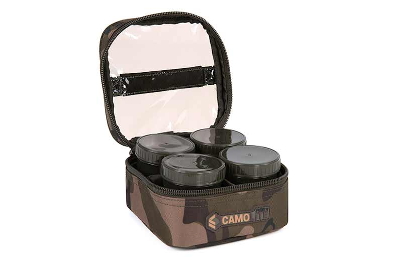 Fox Camolite 6 Pot Hookbait Case CLU501, Camouflage, 6 pots