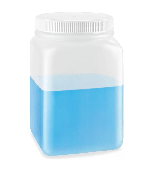 Square Wide-Mouth Plastic Jars