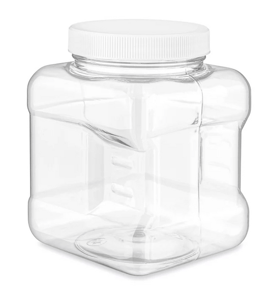 Square Plastic Grip Jars