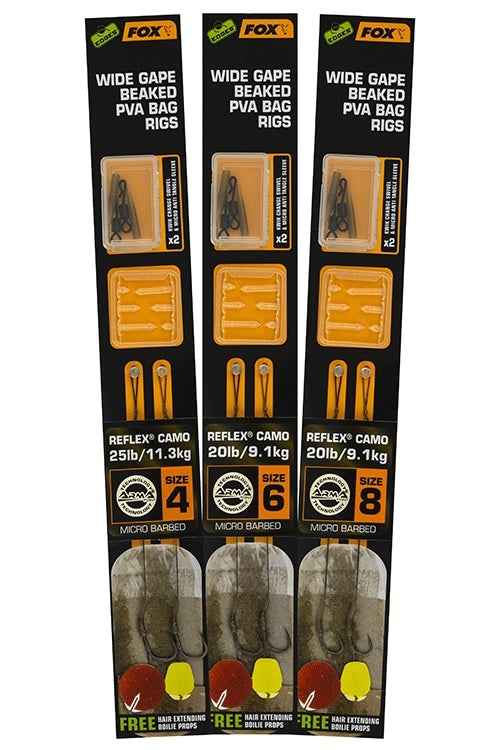 Fox Edges Wide Gape Beaked PVA Bag Rigs