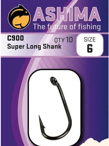 extra long shank fishing hooks Ashima C900 Super Long Shank