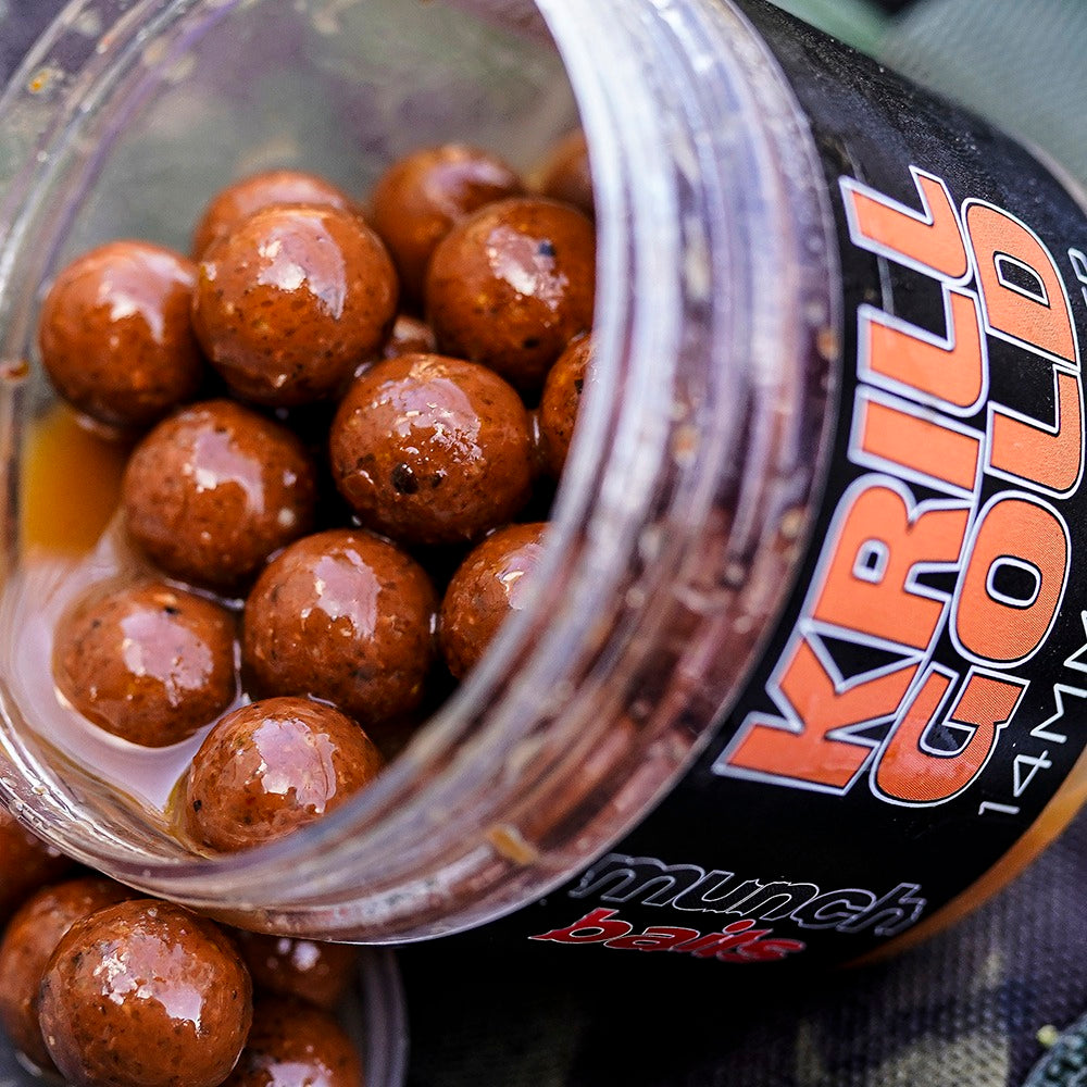 Munch Baits Krill Gold Boilie Range