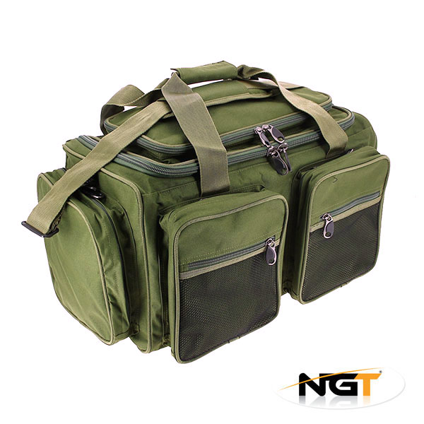 carp tackle bag NGT Green Multi-Pocket Carryall