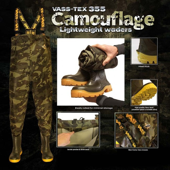Vass Tex 355 'Lightweight' Camouflage Waders
