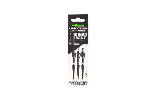 Korda Kable Leadcore Leader Hybrid Lead Clip QC Swivel