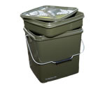 Trakker 13 Liter Olive Square Bucket Container with Tray