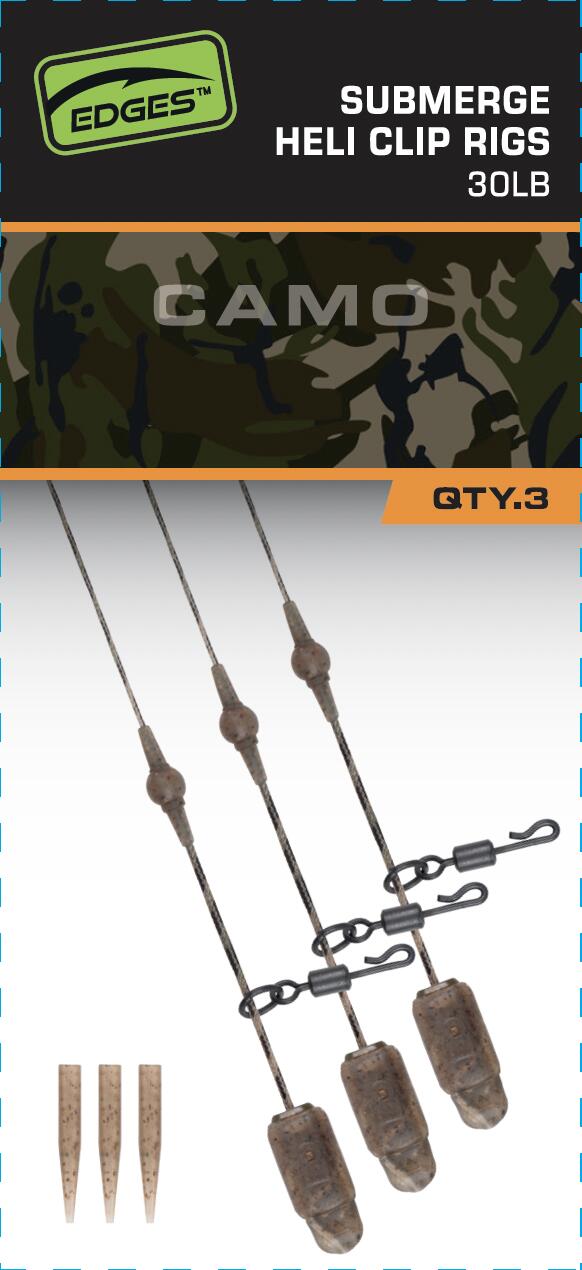 Fox Edges Camo Heli-Clip Rigs