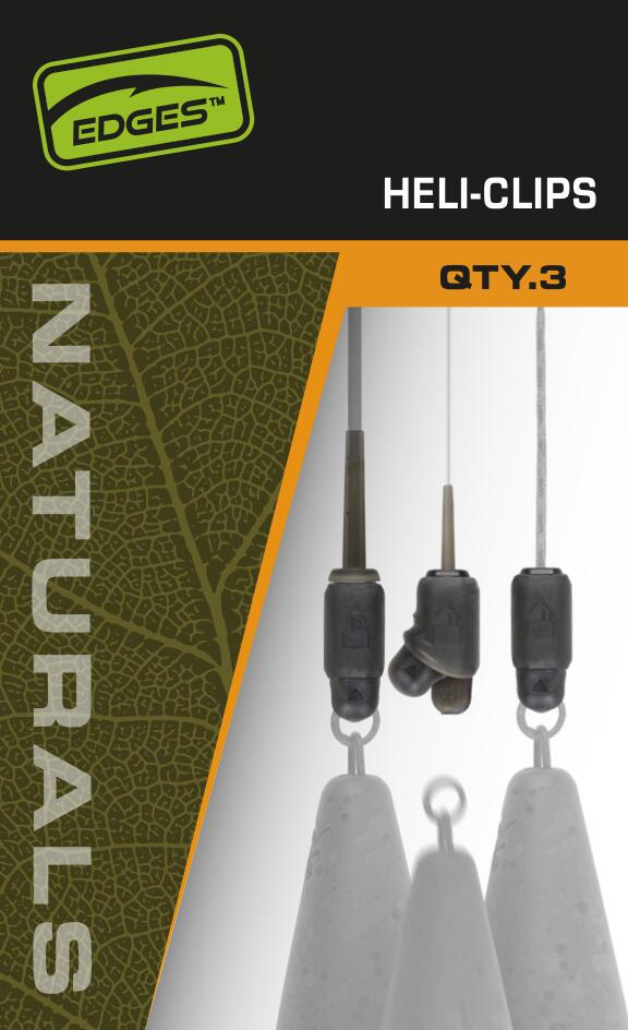 Fox Edges Naturals Heli-Clip 3pcs