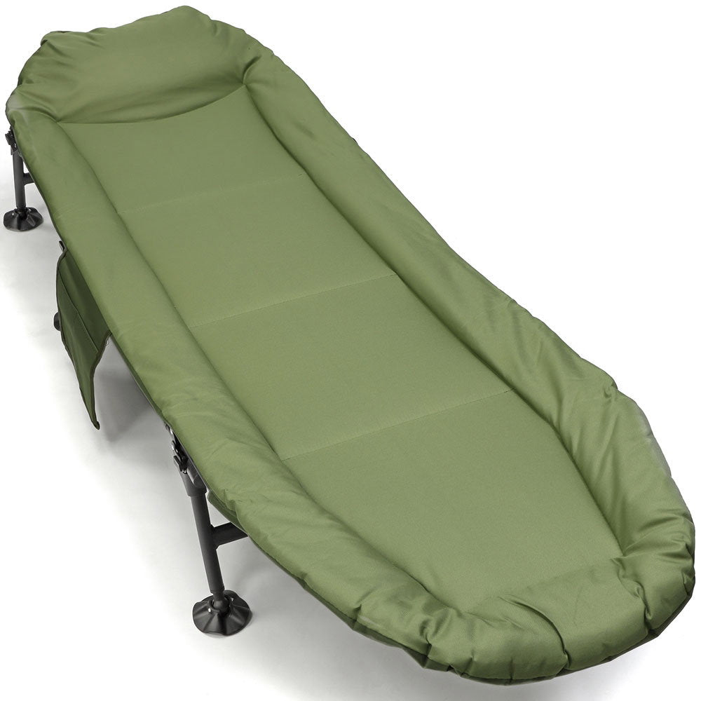 NGT Angling Pursuits Compact Bed Chair - 6 Leg Adjustable Compact Carp Fishing Bed Chair