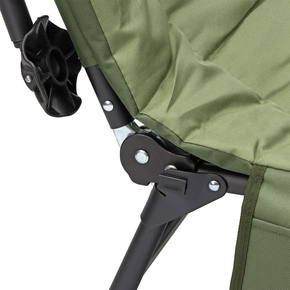 NGT Angling Pursuits Compact Bed Chair - 6 Leg Adjustable Compact Carp Fishing Bed Chair