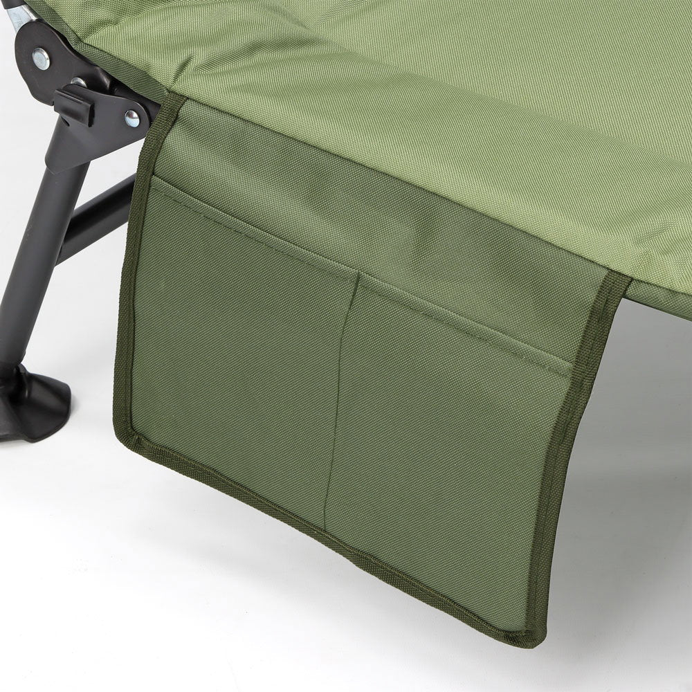 NGT Angling Pursuits Compact Bed Chair - 6 Leg Adjustable Compact Carp Fishing Bed Chair