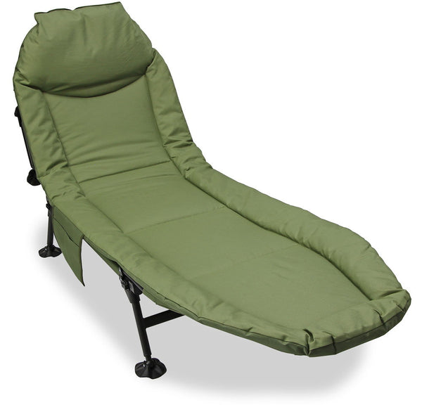 NGT Angling Pursuits Compact Bed Chair - 6 Leg Adjustable Compact Carp Fishing Bed Chair