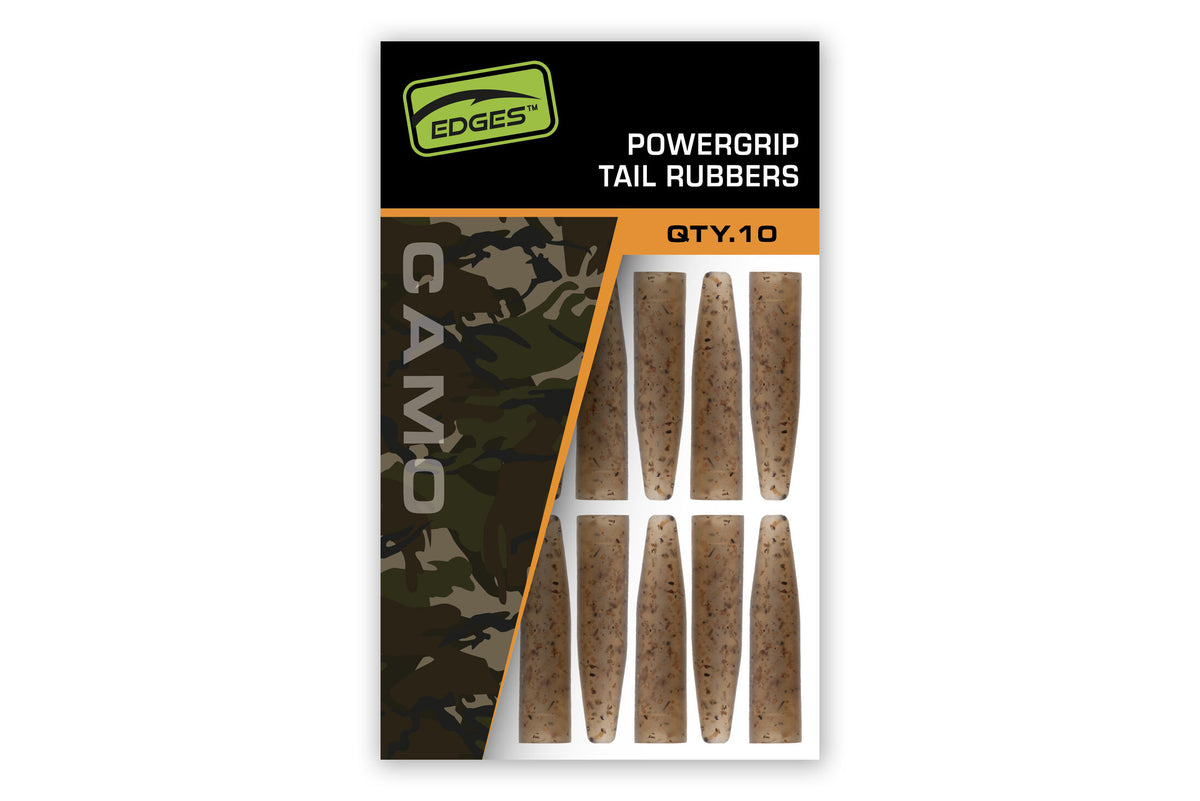 Edges Camo Powergrip Tail Rubbers x 10pc