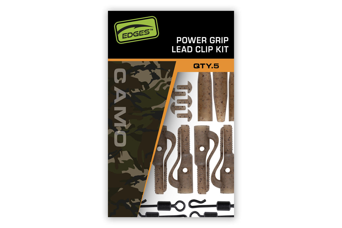 Edges Camo Power Grip Lead Clip Kit x 5