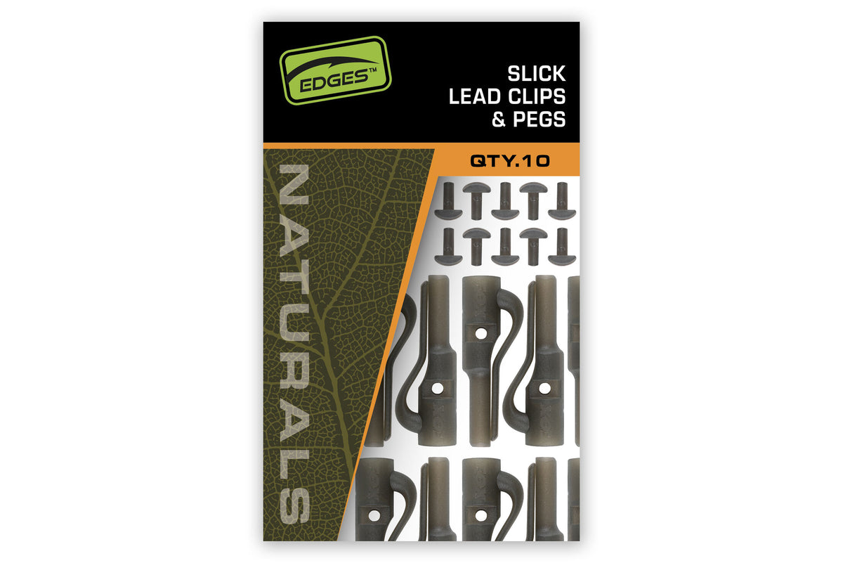 Edges Naturals Slik Lead Clip + Pegs x 10