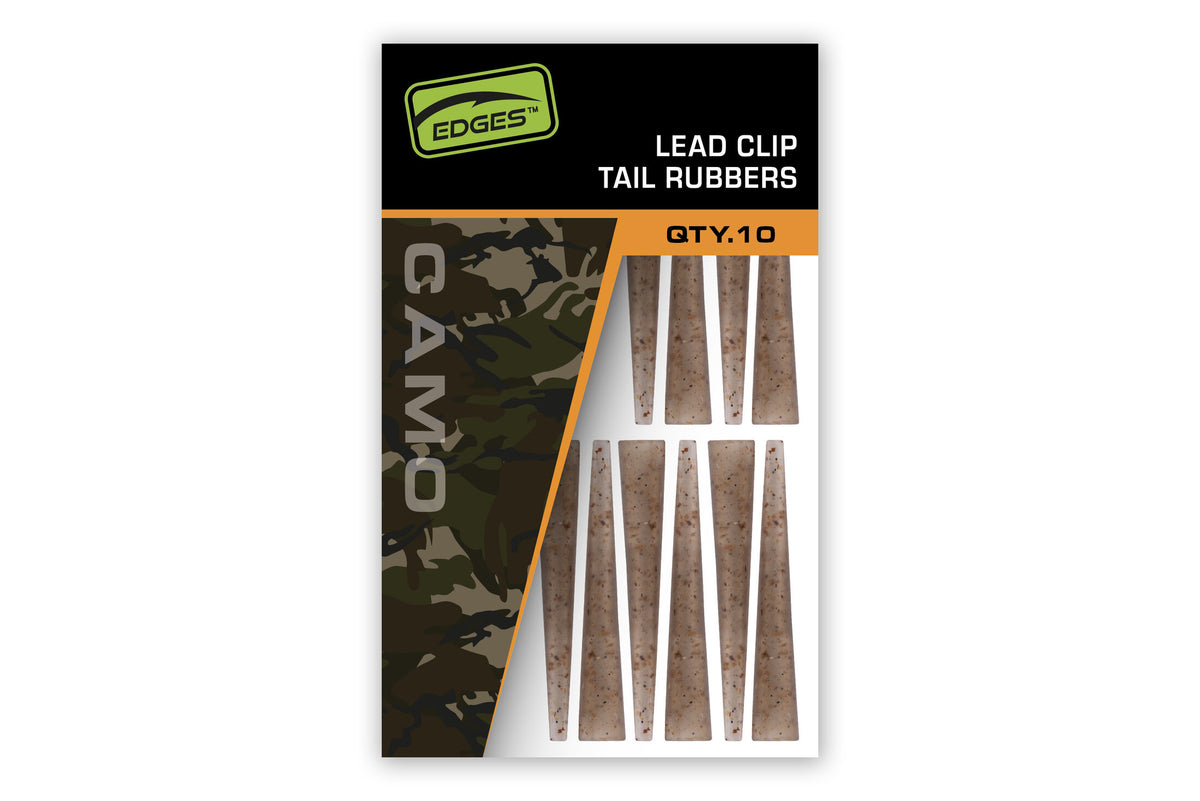Edges Camo Lead Clip Tail Rubbers x 10