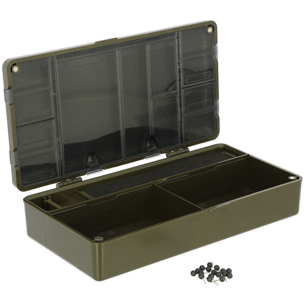 NGT Plastic Tackle Box - Tackle and Rig Wallet with Pins (935)