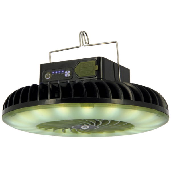 NGT Dynamic Bivvy Fan USB Rechargeable 3600mAh Fan with Light and Power Bank