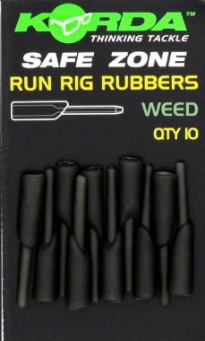 Korda Run Rig Rubbers Weed Green