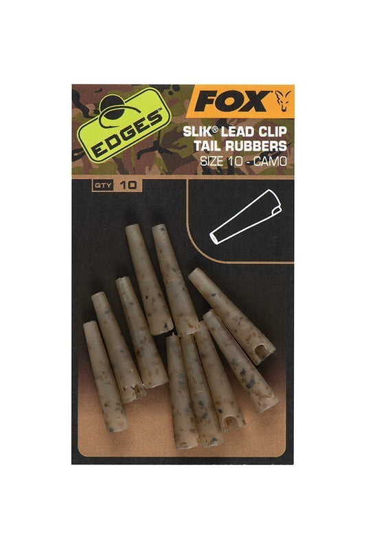 Fox Edges Camo Size 10 Slik lead clip tail rubber