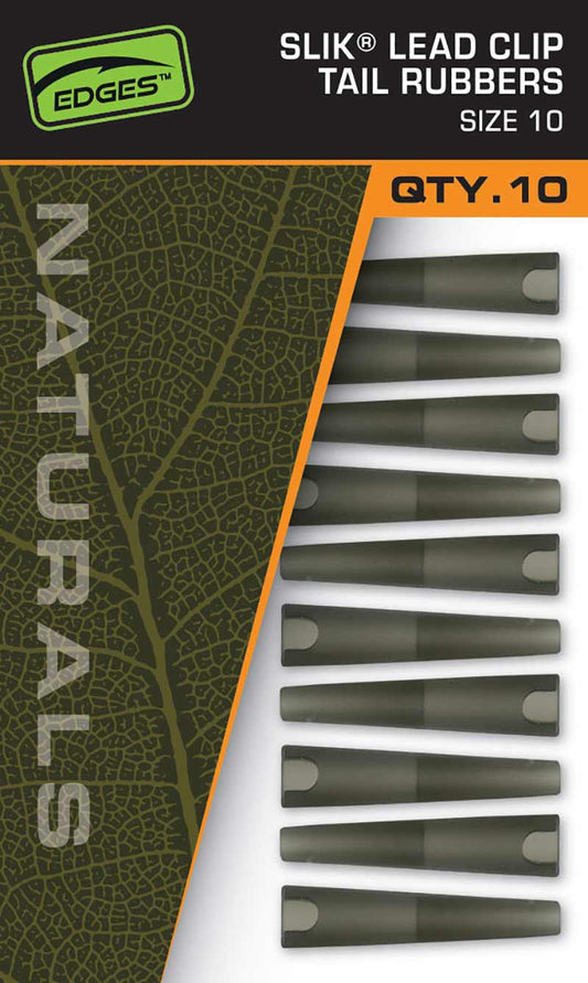 Fox Edges Naturals Size 10 Slik Lead Clip Tail Rubber