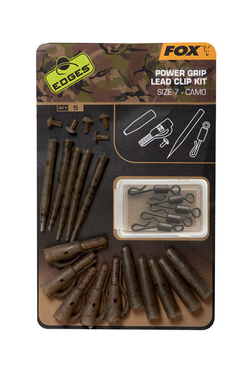 Fox Edges Power Grip Lead Clip Kit Size 7 Camo