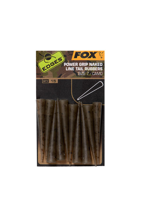 Fox Edges Camo Naked Line Tail Rubbers Size 7