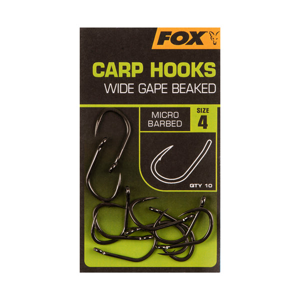 Fox Carp Hooks Wide Gaped Beaked