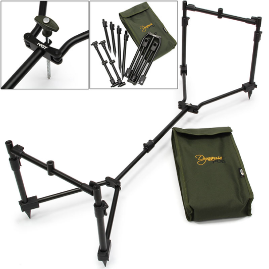 NGT Dynamic Pod - 3 Rod Compact Pod Fully Adjustable Inc Buzz Bars with Case
