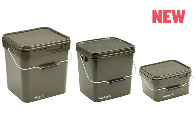 Trakker 5 Liter Olive Square Bucket Container with Lid